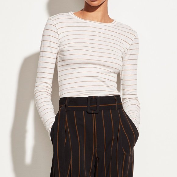 NWT Vince Stripe Lightweight Sweater Top - Picture 1 of 10
